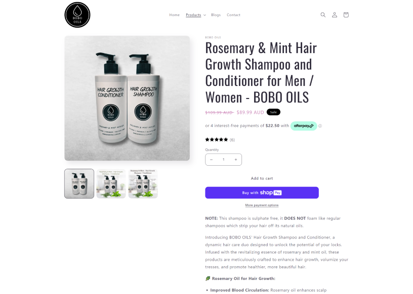 Haircare Website